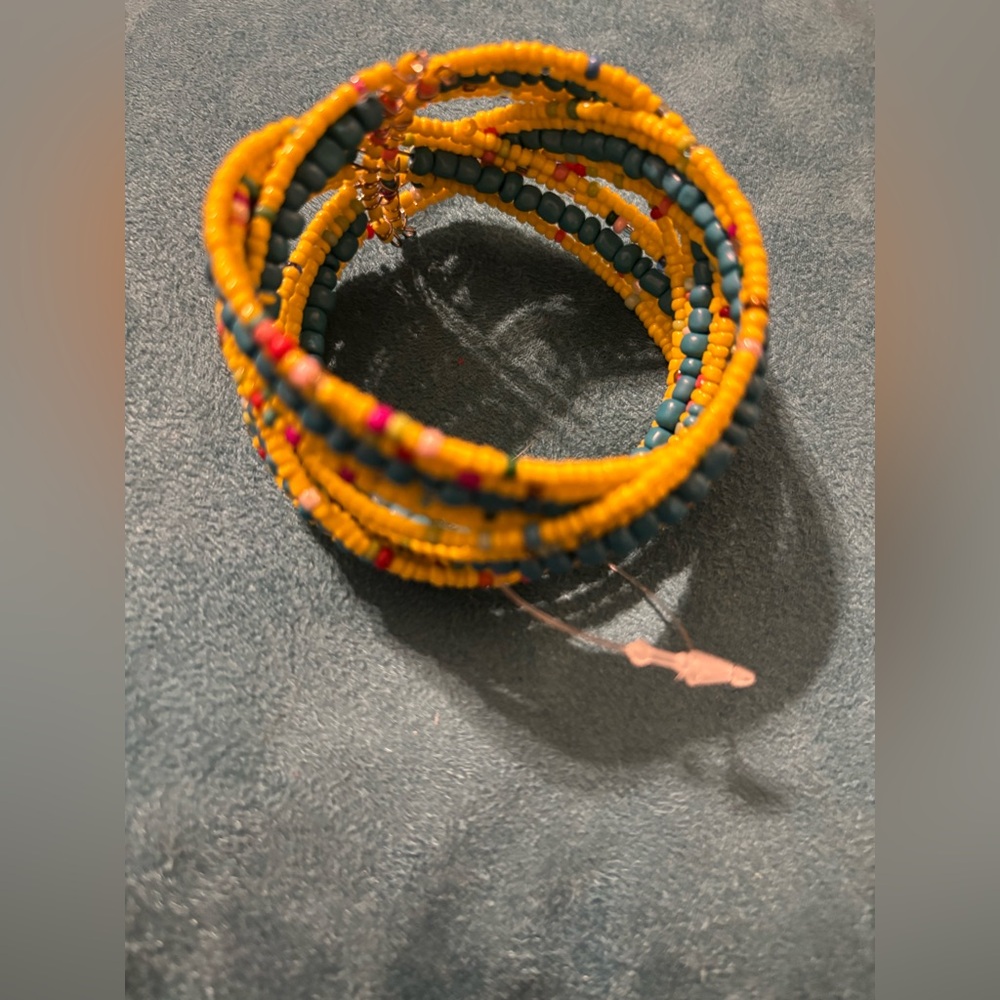 Colorful Beaded Cuff Bracelet